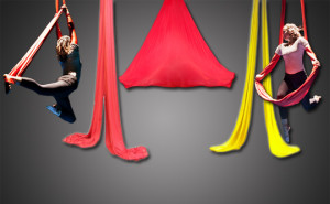 aerial yoga chusty szarfy