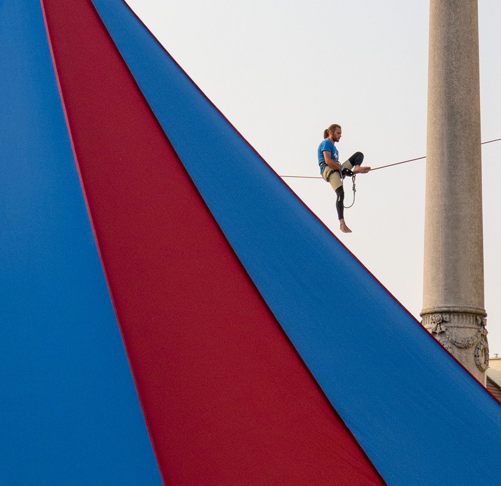 OFCA slackline i namiot cyrkowy