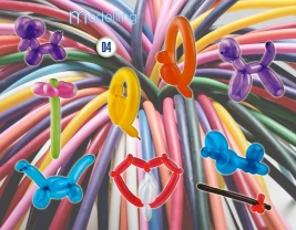  Balony włoskie do modelingu D4 / 100 szt