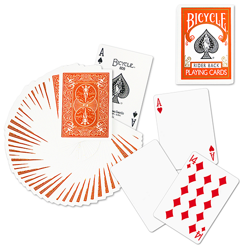 Karty Bicycle Pomarańczowe