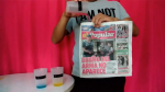 Tusz z gazety lub kolorowanki