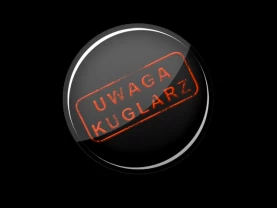  Przypinka Uwaga Kuglarz
