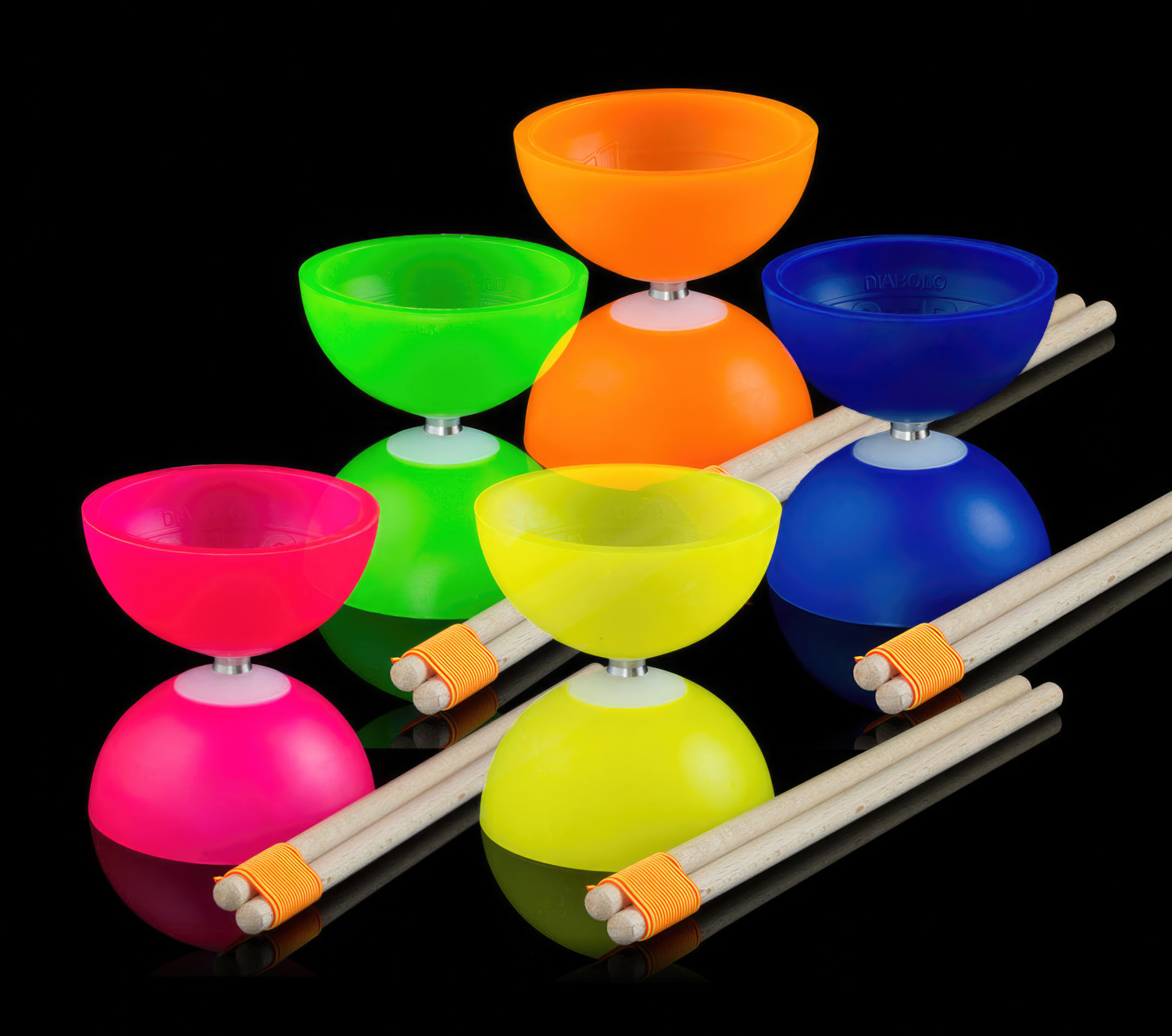 Zestaw Diabolo Astro fi 100 mm i kijki drewniane